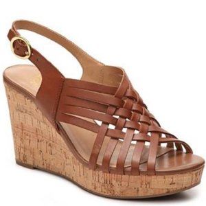 Franco Sarto Nicola Wedge Cork Sandals 7